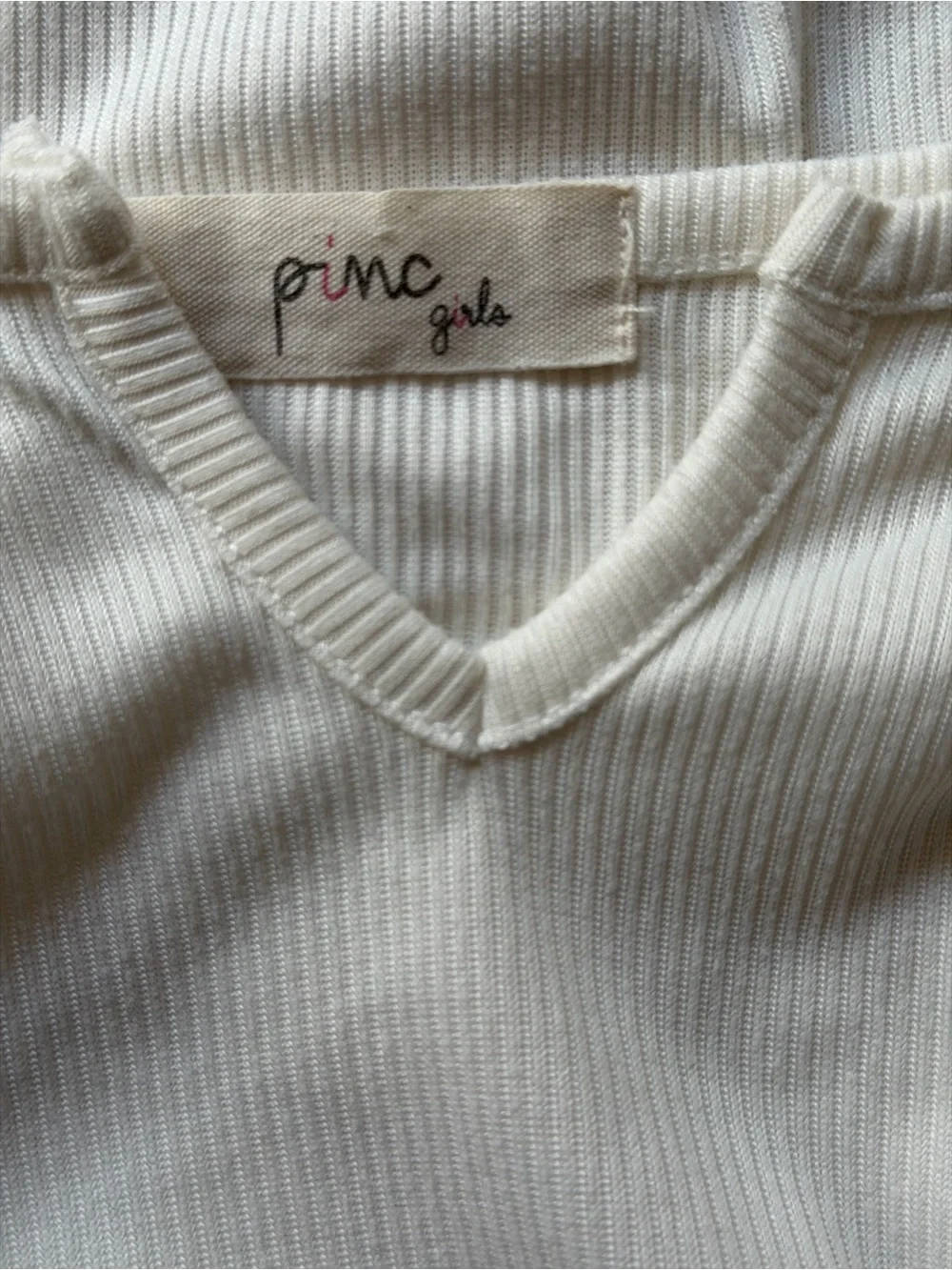 4/$25 Girls Ribbed  V-Neck Long Sleeve Top - Blue, White, Navy  Size 10/12